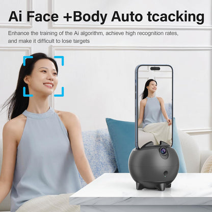 CoralBond 2025 AI Auto Face Tracking Smart Tripod 360° Rotation Intelligent Adjustable VB095