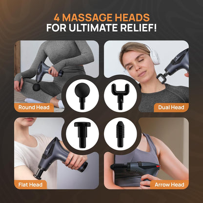 CoralBond 3-In-1 Deep Tissue Massage Gun Muscle Massager Back Relaxation Belt VB092