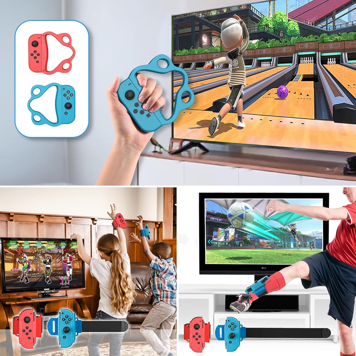 CoralBond 14-in-1 Switch Sports Accessories Bundle Games Kit Nintendo OLED Console Joy-Con VB064