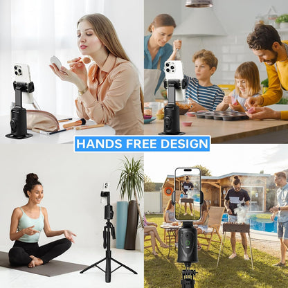 CoralBond Auto Face Tracking Smart Tripod 360° Rotation Body Phone Camera Mount Gesture Control VB102