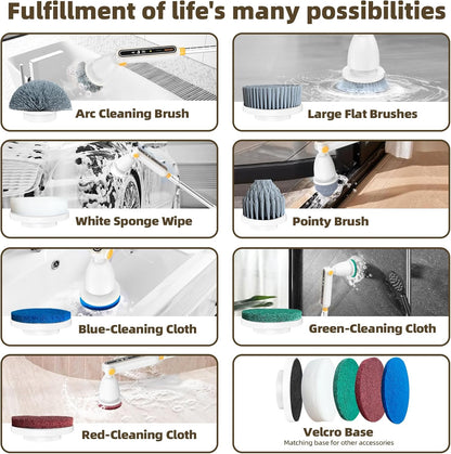 CoralBond Cordless Electric Spin Brush Scrubber Quiet Power Cleaning Cleaner VB061