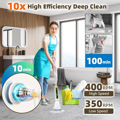 CoralBond Cordless Electric Spin Brush Scrubber Quiet Power Cleaning Cleaner VB061